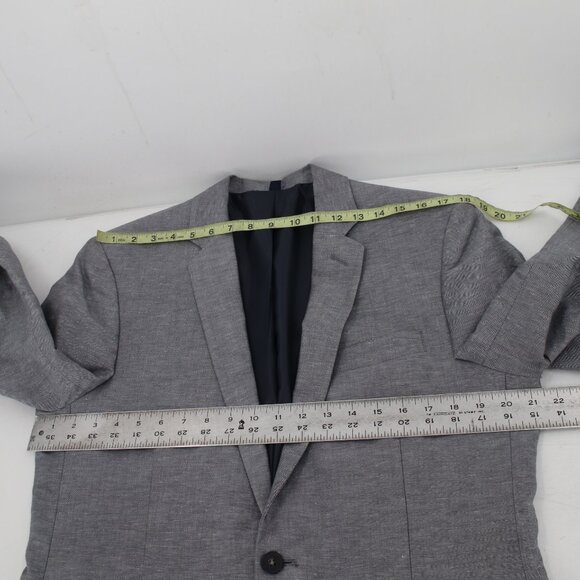 J crew sport coat mens 40R slub linen Thompson two button gray notch lapel - Picture 7 of 12